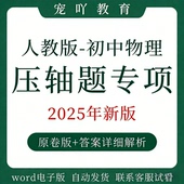 初中考物理压轴题复习电子版 解题方法技巧专项训练重难点培优