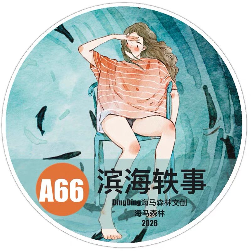 D91 Dingding海马森林【滨海轶事】和纸/雾面 6×166cm 胶带分装