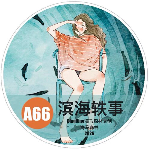 D91 Dingding海马森林【滨海轶事】和纸/雾面 6×166cm 胶带分装