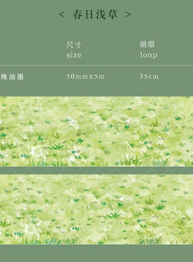 209 moodtape 四季地面 手帐胶带分装 和纸无模切 5×100cm