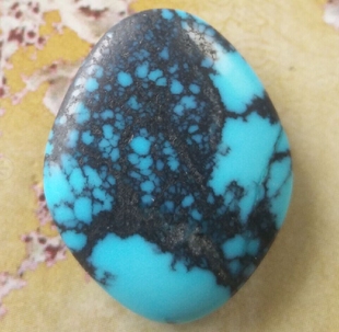 云盖寺 乌兰花 原矿 绿松石 无优化 高瓷高蓝 吊坠 戒面 19*16*5