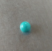 少铁线 圆珠 高瓷 原矿 干净 无优化 蓝 绿松石 5mm