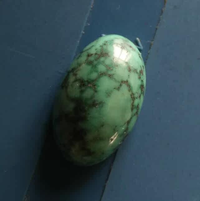 原矿 纯天然 绿松石 高磁 菜籽黄 戒面 15*9*6