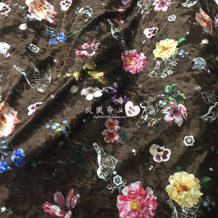 压花冰花钻石绒丝绒丝光绒金丝绒布料连衣裙衫旗袍空丝绒布面料