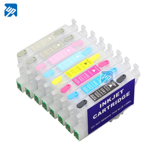 适用爱普生Epson R2400 填充墨盒小连供带芯片 T0591 - T0599