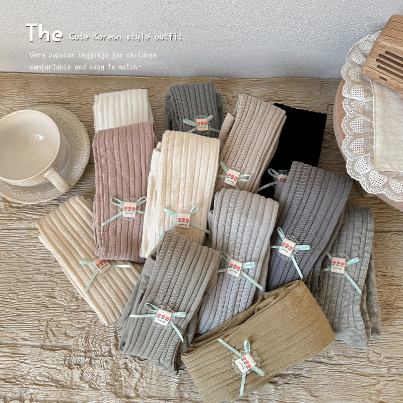 粗条郁金香蝴蝶结连袜2026爆款女童舞蹈打底袜春夏薄款长袜子公主