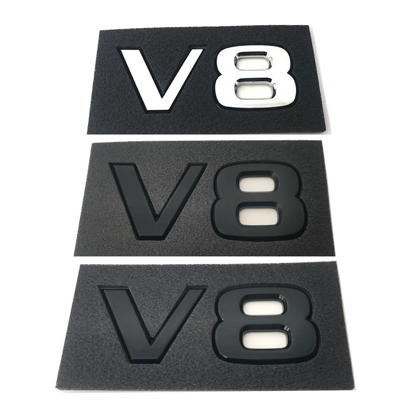 适用于新途乐Y62车标V8叶子板侧标车贴车尾标志 排量字母亮黑