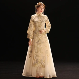 香槟色秀禾服新娘2026新款薄款夏季中式嫁衣礼服中国风修身秀和女