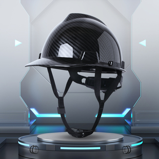 碳纤维色工地国标加厚ABS安全帽男建筑工程防砸领导监理头帽定制