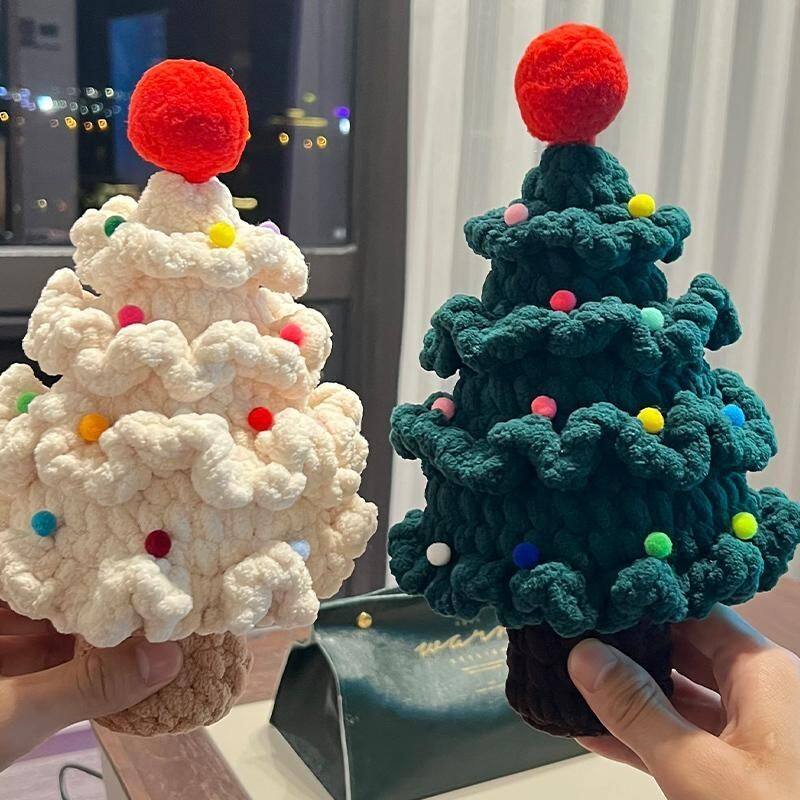 HANDMADE DIY WOVEN MATERIAL BAG CROCHET CHRISTMAS TREE WOOL HOMEMADE CREATIVE GIRLFRIEND CHRISTMAS CUSTOM GIFT