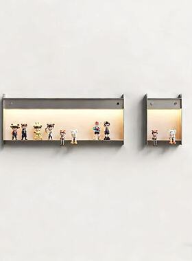 中古包豪斯壁灯不锈钢手办玩偶置物架客厅背景墙装饰收纳摆件架