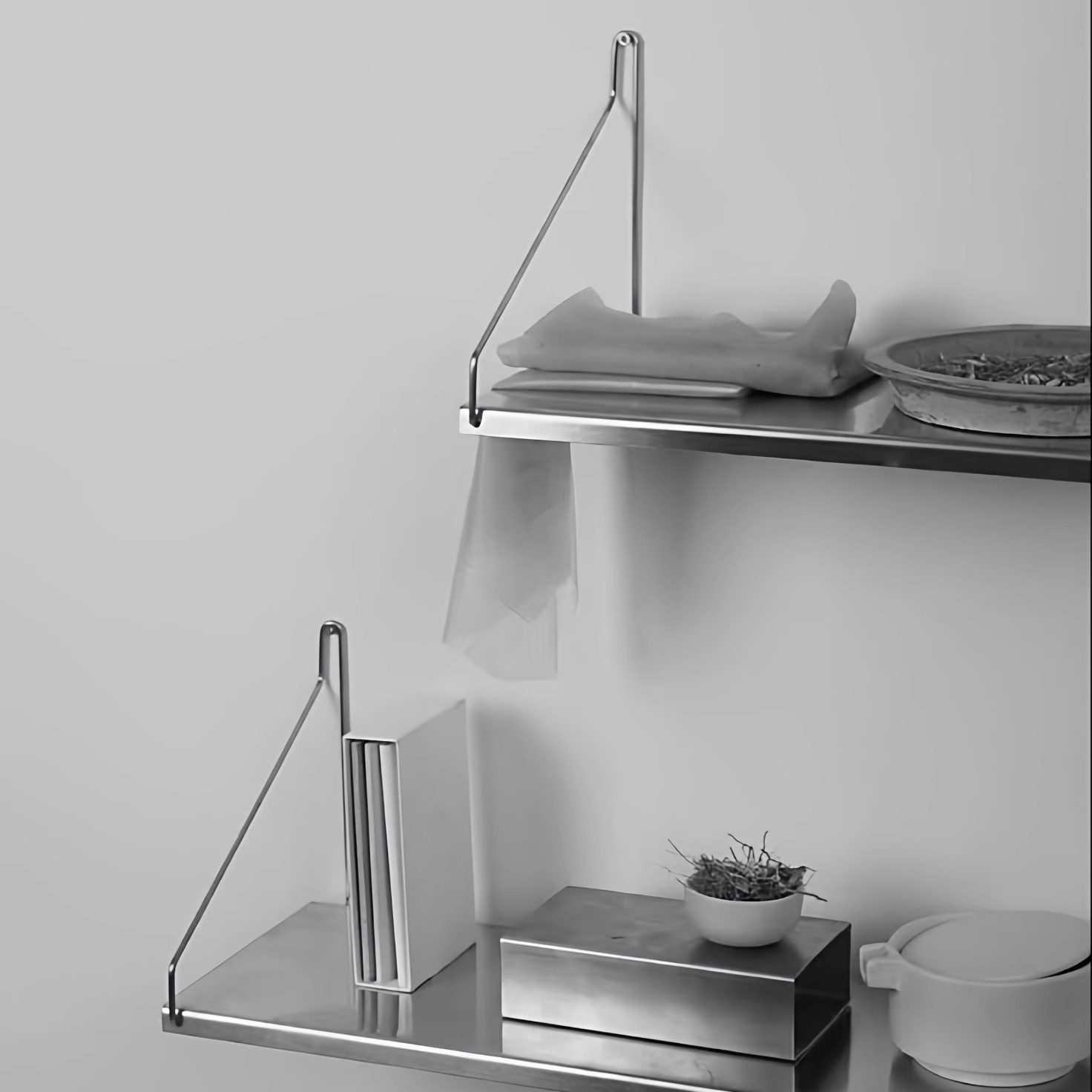 包豪斯不锈钢置物架一字搁板加厚厨房卫生间浴室书架收纳架陈列架,住宅家具,搁板/置物架/家用陈列架,淘宝优惠券,粉丝福利购,淘宝优惠卷
