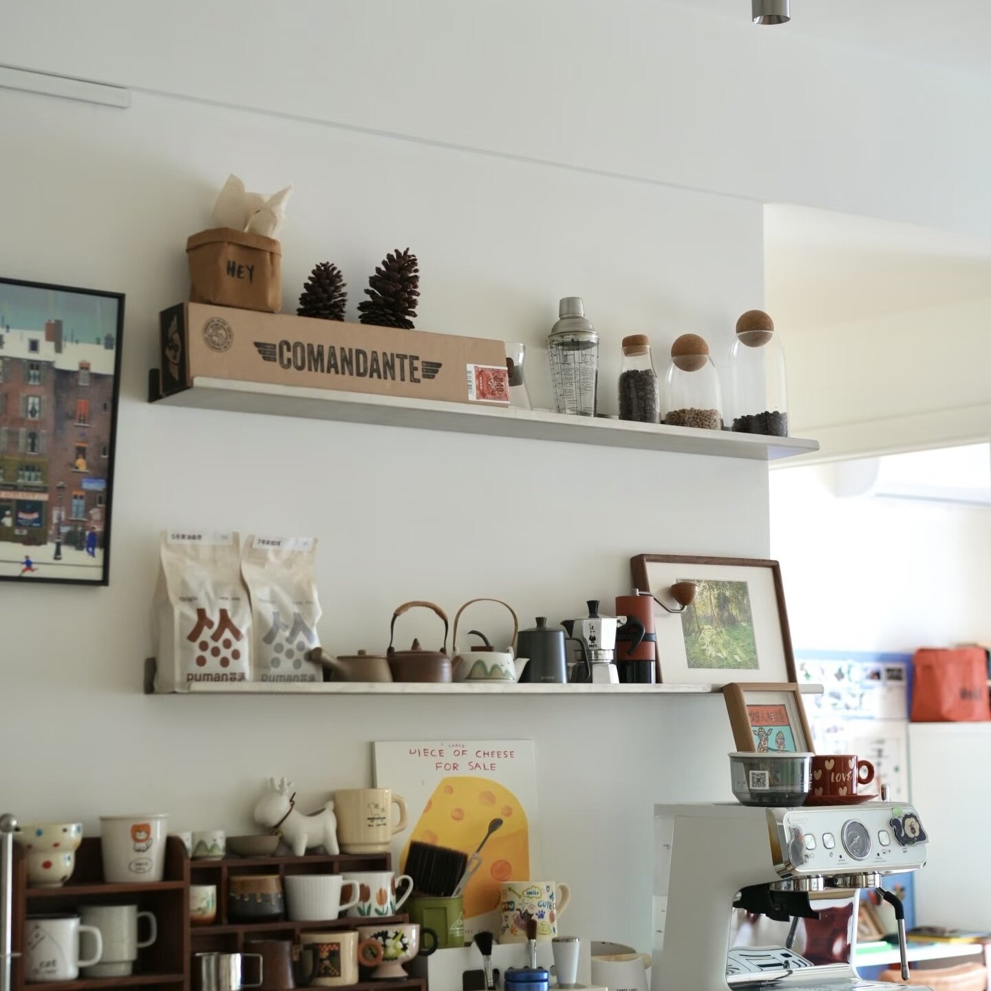 不锈钢置物架墙上客厅厨房调味料浴室卫生间一字加厚搁板展示架