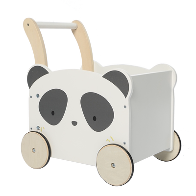 学步车防o型腿婴儿多功能防侧翻手推车宝宝可推行学走路熊猫推车