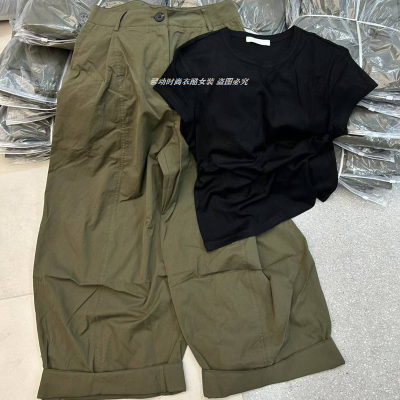 欧洲站2025年夏季新款工装裤