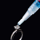 进口洗钻笔钻石戒指专用清洗刷宝石珠宝首饰清洁剂钻戒增亮液神器