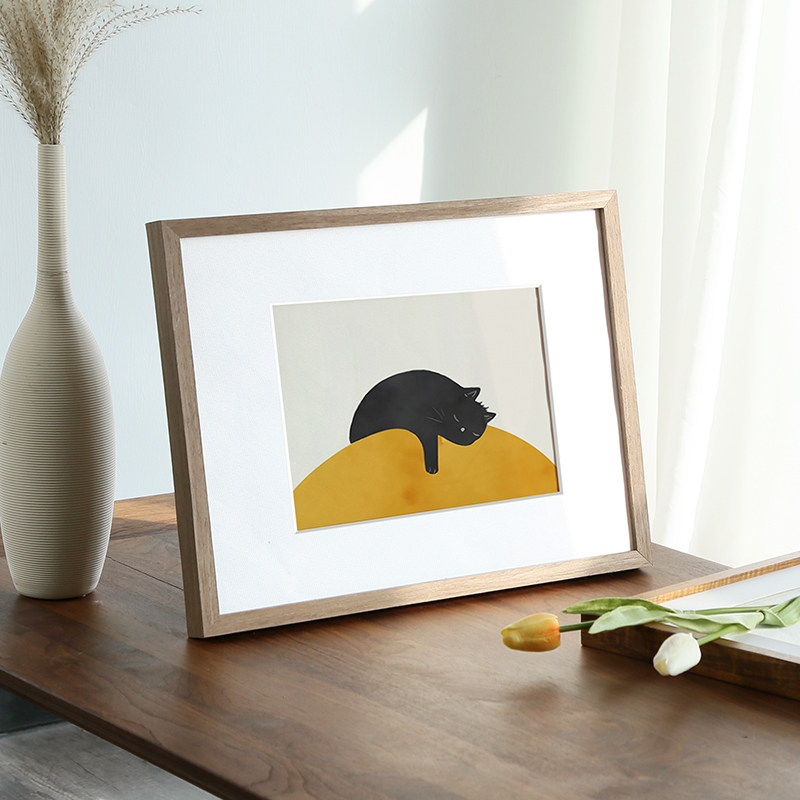 实木裱画框装裱相框挂墙定制