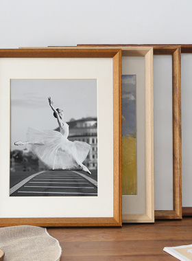 实木空框画框挂墙相框20寸16寸18寸4开8KA4A3A2欧创意装裱画12寸