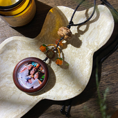 檀木照片定制汽车挂件事事平安挂饰送父母老公高档礼物 新品