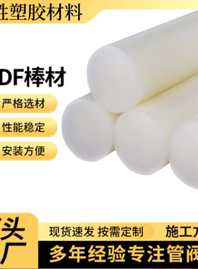 进口PVDF棒 白色聚偏二氟乙烯 劳士领钢氟龙棒 耐酸碱PVDF板 加工