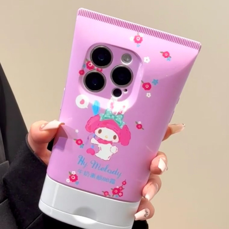 创意个性可爱kitty小羊洗面奶适用于苹果iPhone16promax手机壳辛款15少女心14pro/13/1211防摔网红爆款高级感