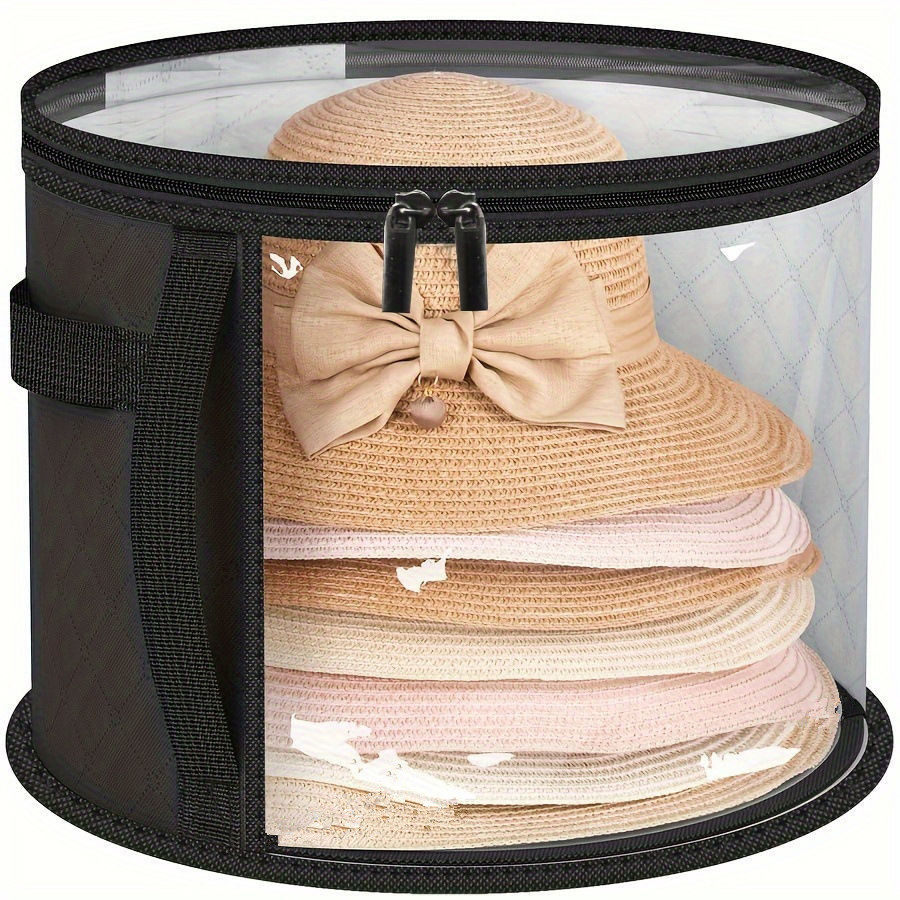 帽子收纳桶帽子收纳神器草帽大檐沙滩帽子收纳包圆形帽子收纳袋