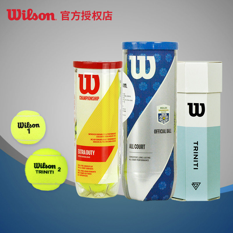 Wilson威尔胜网球Triniti全场地专业比赛环保纸桶上海大师赛用球