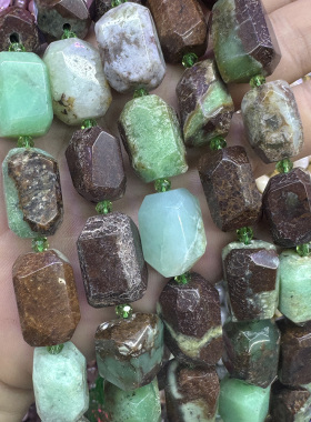 天然青金石散珠蓝水晶不定形切面手链项链珠DIY半成品手串珠饰品