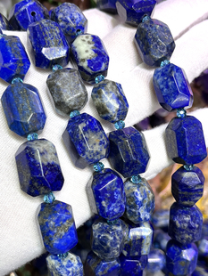 天然青金石散珠随形切面手链项链半成品DIY青金石手串珠饰品配饰