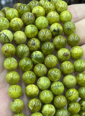 天然绿澳宝石水晶圆珠diy手串