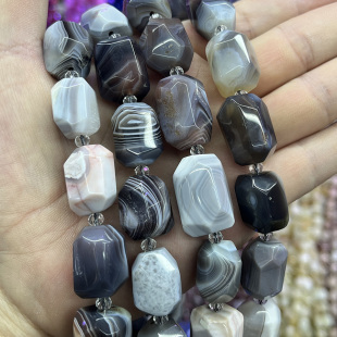 天然波斯湾玛瑙散珠水晶不定形切面手链项链珠DIY半成品手串饰品