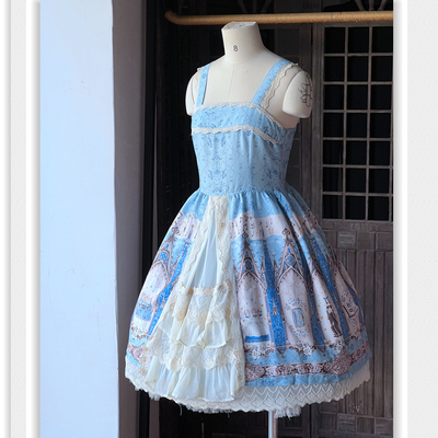 可爱少女吊带连衣裙甜美A字摆