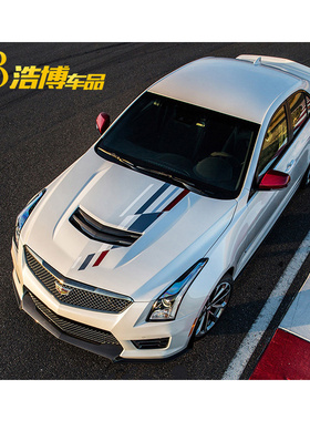 适用于凯迪拉克ATSLCT5CT6XTSXT4XT5CT机盖车贴纸拉花改装饰定制