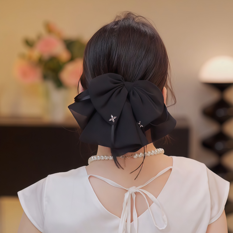 蝴蝶结头饰马尾抓夹女发夹头饰