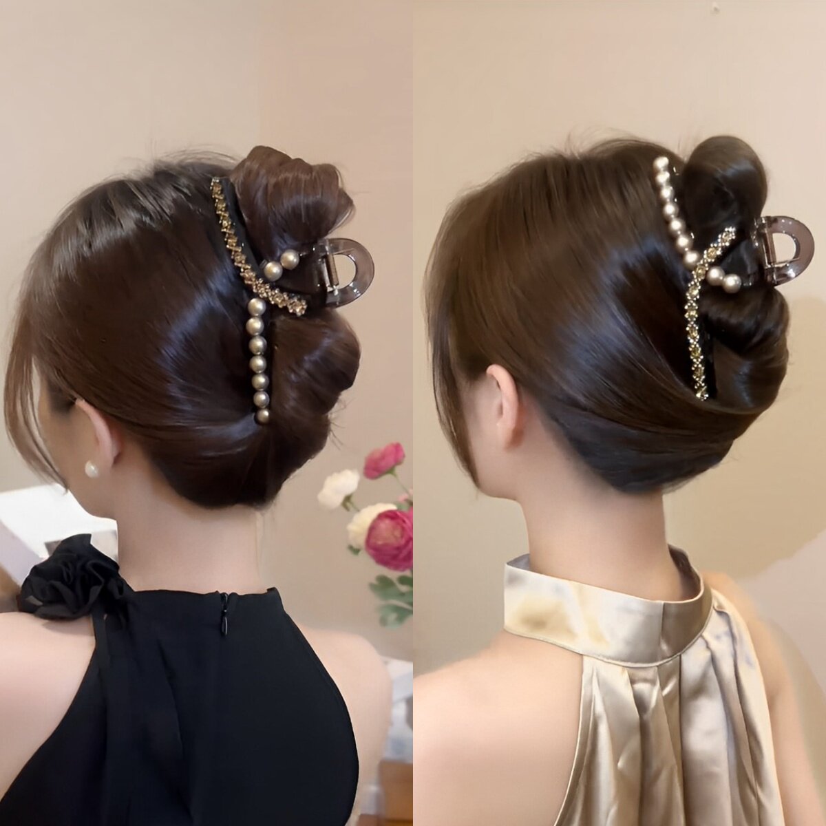 珍珠抓夹女2026新款高级感发夹后脑勺盘发鲨鱼夹大号夹子头饰发卡