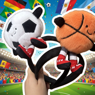 世界波～创意足球发箍女可爱萌趣卡通头饰运动会拍照发卡搞怪头箍
