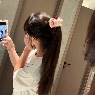 可爱米菲兔香蕉夹一字扭扭夹卡通后脑勺盘发发夹马尾抓夹发卡发饰