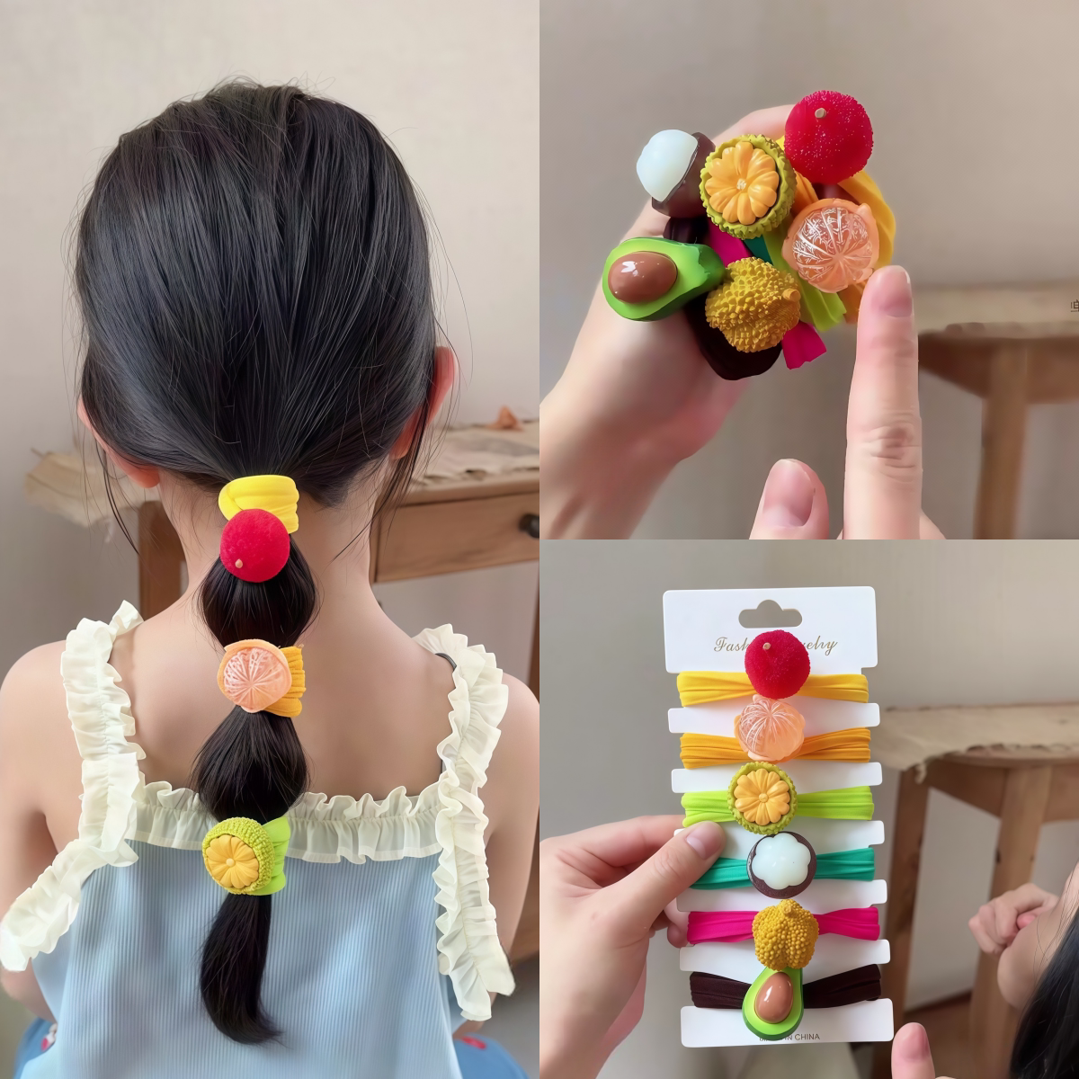 水果发圈女皮筋毛巾圈女童发饰
