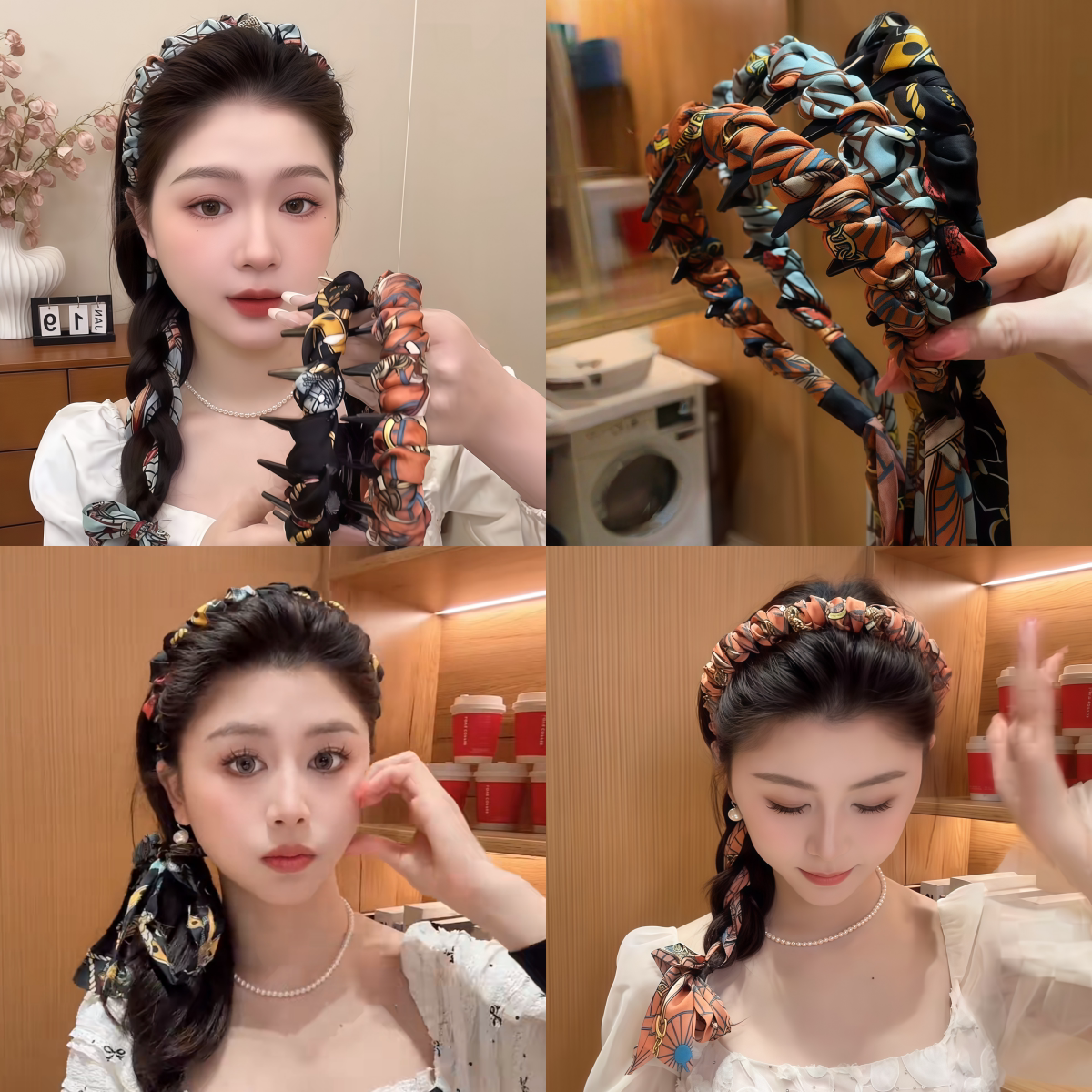 发箍女高颅顶头箍编发绑发头饰