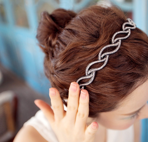 洗脸水钻发箍女带齿发卡高级刘海