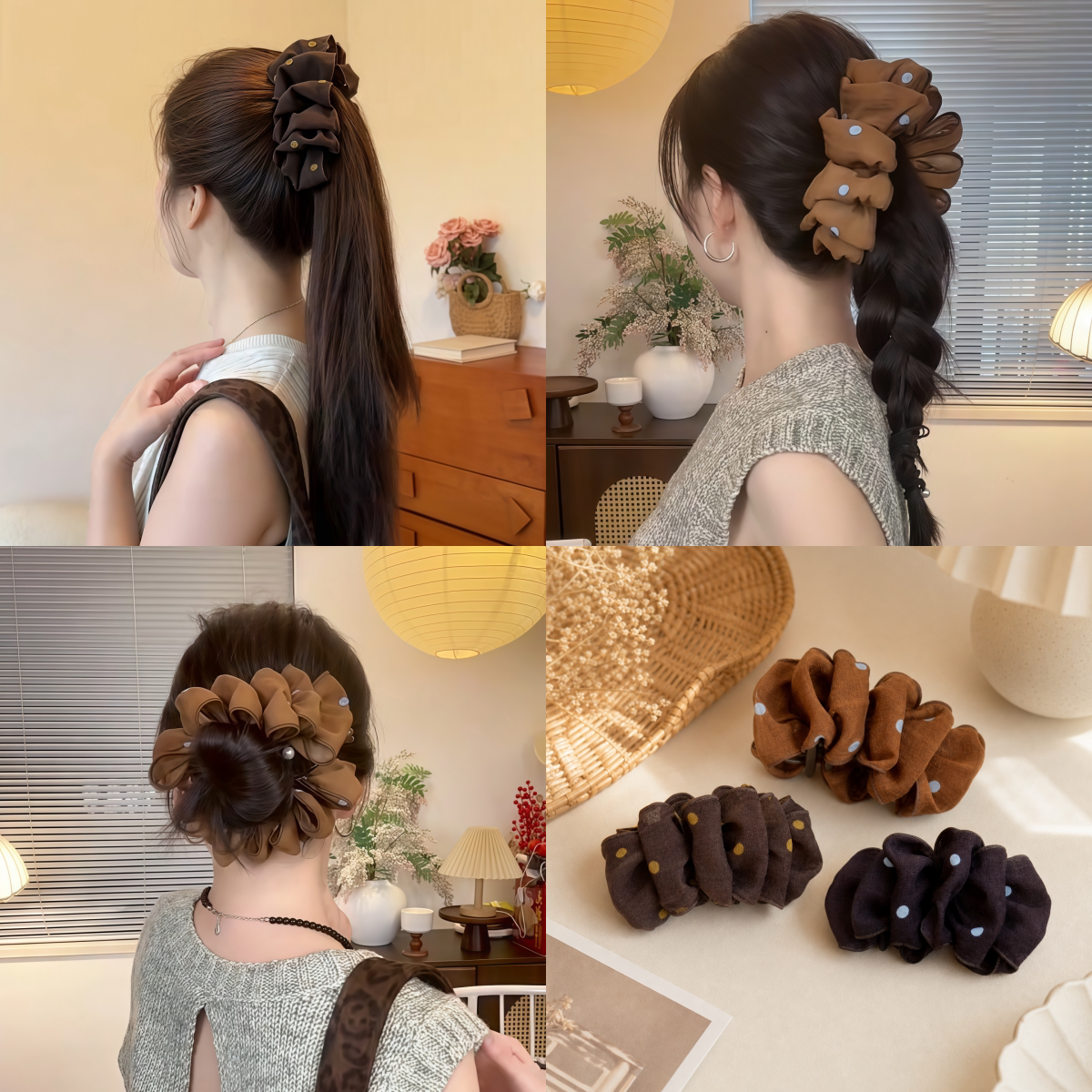 香蕉夹女蝴蝶结抓夹高马尾发夹