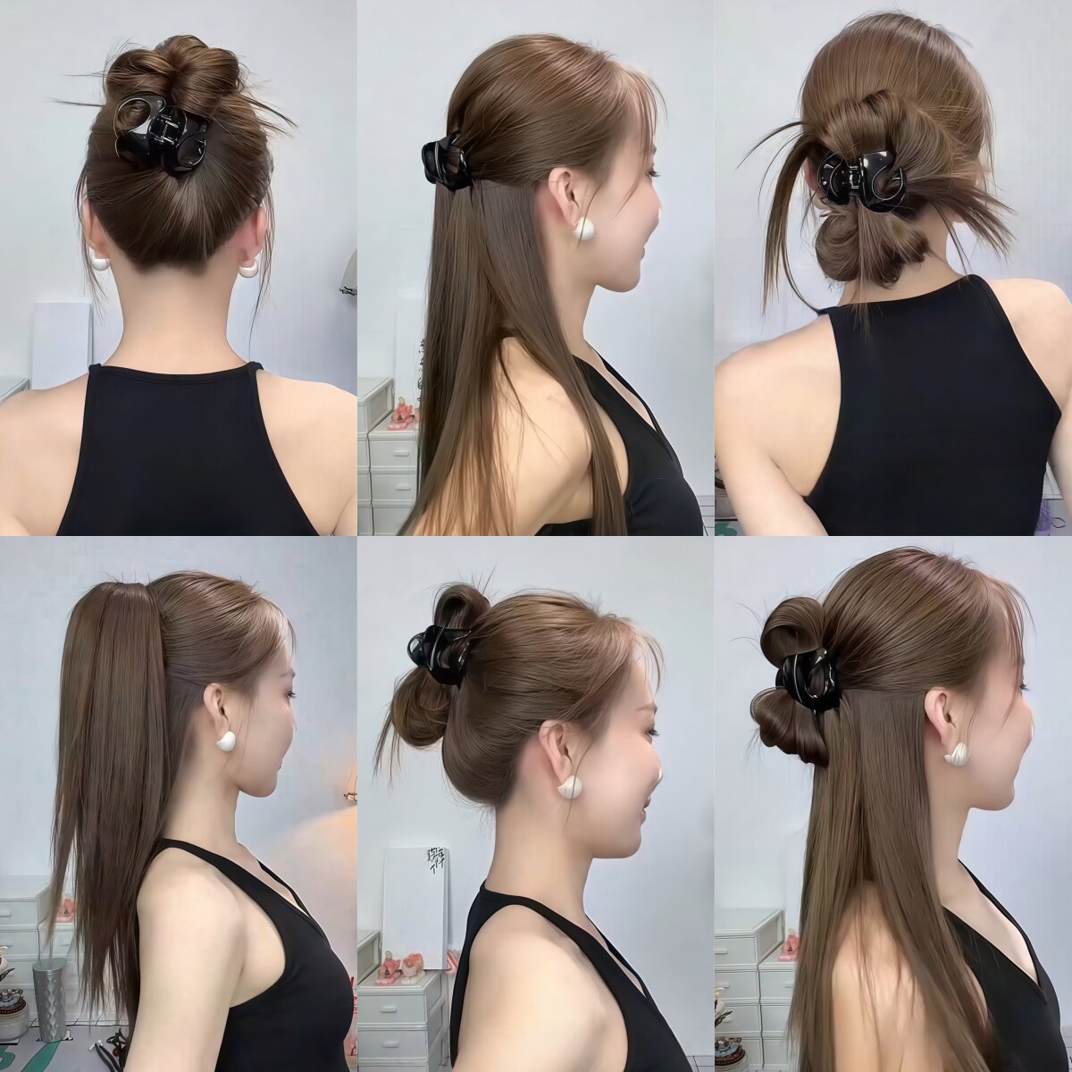 南瓜抓夹女半扎发发夹鲨鱼夹子