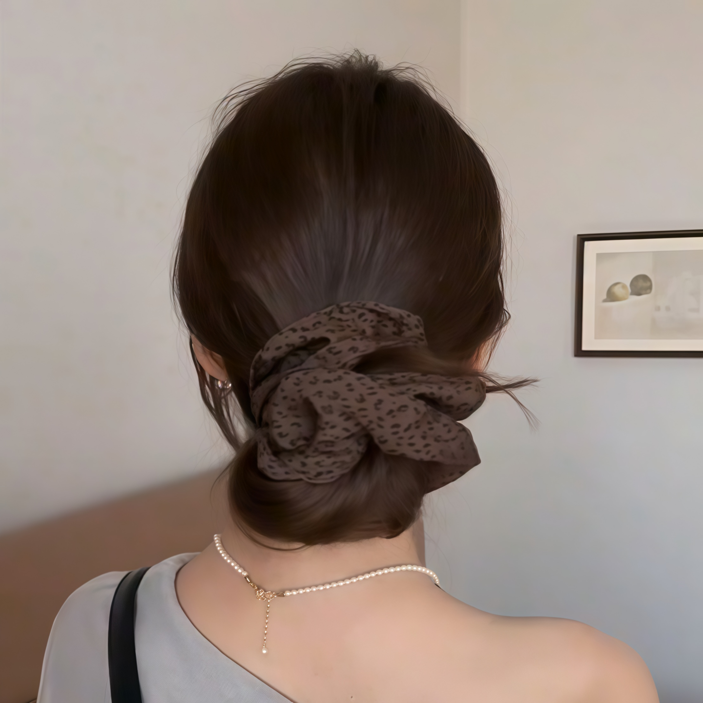 豹纹大肠发圈女发绳头绳发饰