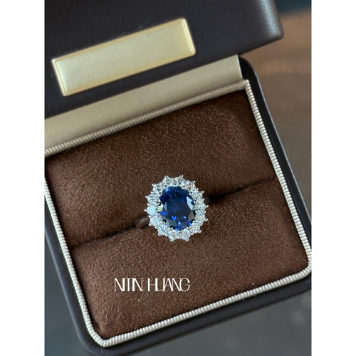NITINHUANG培育蓝宝石戴妃同款