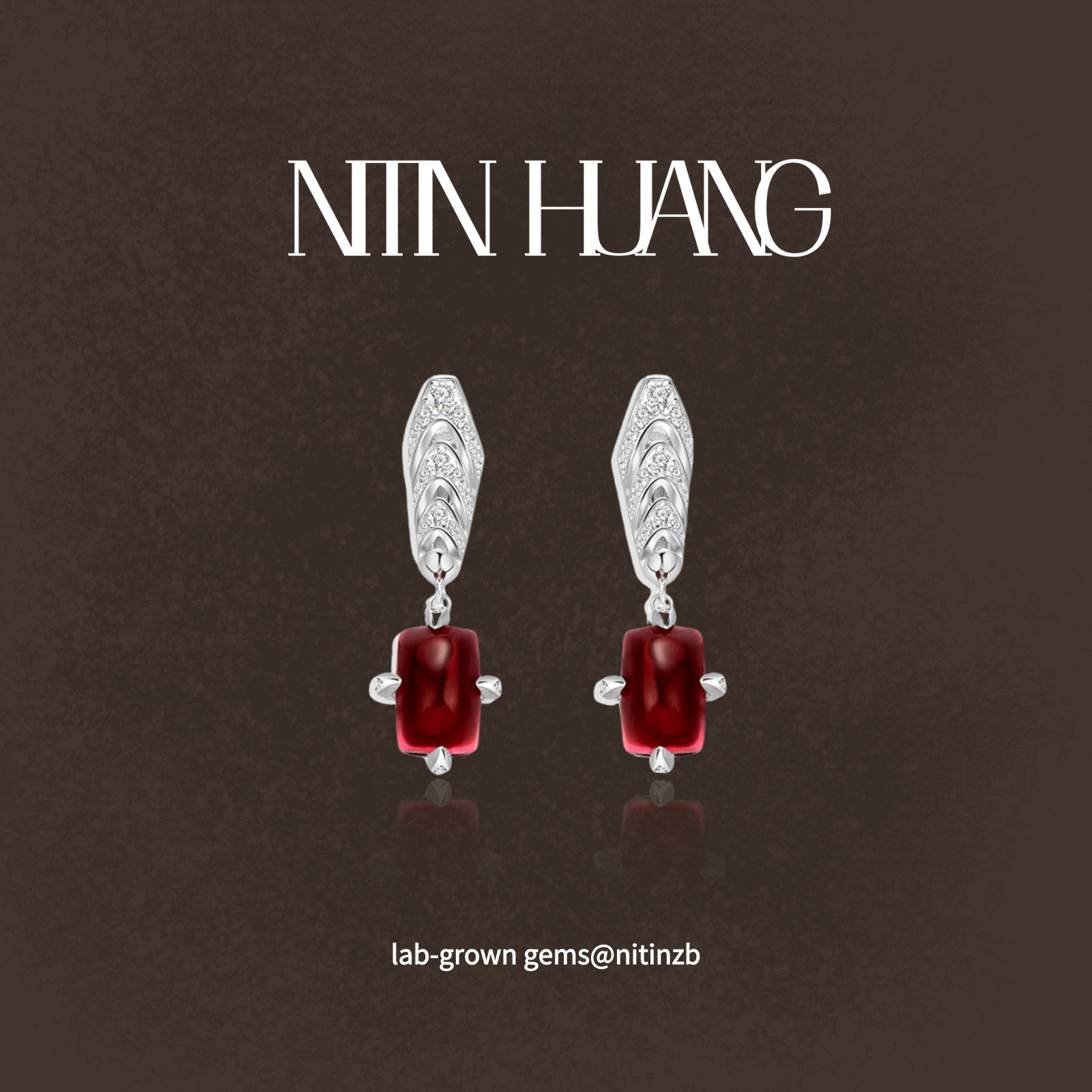 NITINHUANG镂空复古红蓝宝石