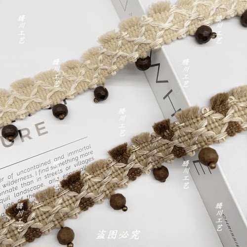 新款窗帘花边高品质水溶边石头珠