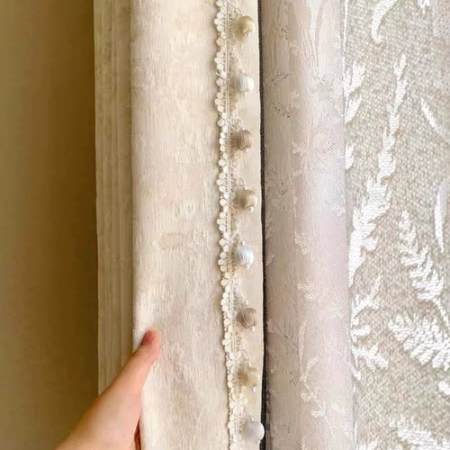 莫里斯花窗帘花边丝线木珠吊坠