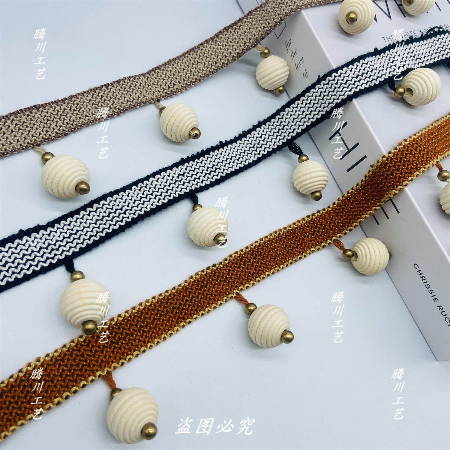 新款简约风窗帘花边小清新原木珠子辅料配件纺织家居装饰品零裁,居家布艺,花边/蕾丝,淘宝优惠券,粉丝福利购,淘宝优惠卷