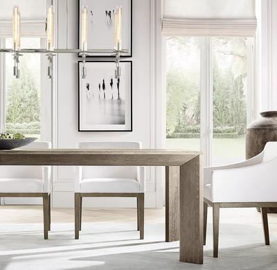 茶桌餐桌美国RH橡木现代简约橡木