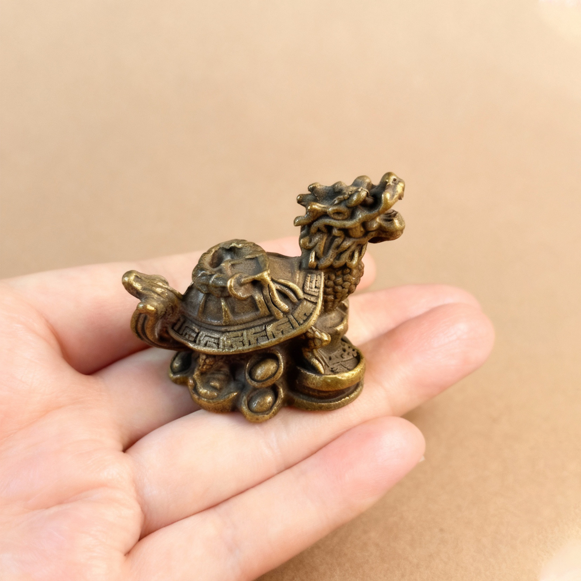 复古黄铜金钱龙龟创意办公室居家桌面小摆件,家居饰品,桌面摆件,淘宝优惠券,粉丝福利购,淘宝优惠卷